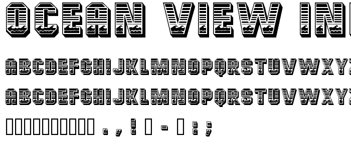 Ocean View Initials font